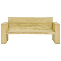 VidaXL Ławka ogrodowa z antracytowymi poduszkami, 179 cm, drewniana