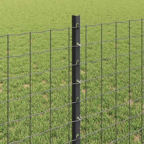 SŁUPEK OGRODZENIOWY 44 PCS SZARY 120CM STAL
