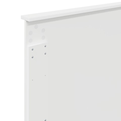 VidaXL Ramka łóżka Z zagłówkiem Biały 90 x 200 cm Lite drewno sosnowe
