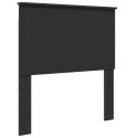 VidaXL Ramka łóżka Z zagłówkiem Czarny 90 x 200 cm Lite drewno sosnowe