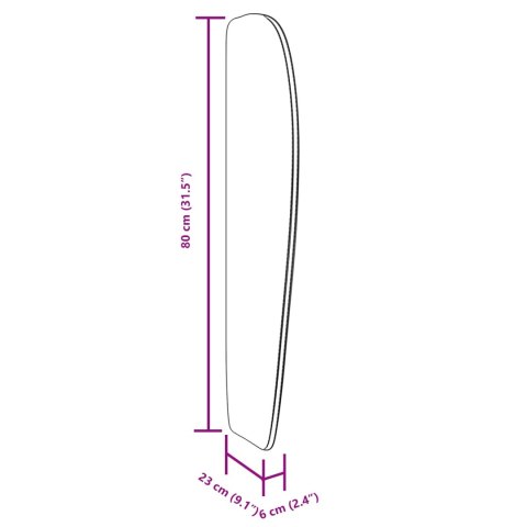VidaXL Ucho Głowy Kremowy 80 x 23 x 6 cm PVC