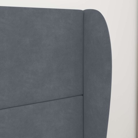 VidaXL Ucho Głowy Przygaszony Szary 80 x 23 x 6 cm Aksamit