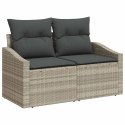 VidaXL Zestaw Sof na Ogród z poduszką 7 pcs Jasnoszary polirattan