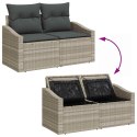 VidaXL Zestaw Sof na Ogród z poduszką 7 pcs Jasnoszary polirattan