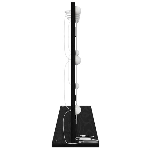 VidaXL Lustro toaletowe Prostokątny Czarny Dąb 80 x 15 x 18 cm