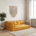 VidaXL Poduszka do sofy paletowej 3 pcs żółty 120 x 80 x 38 cm tkanina