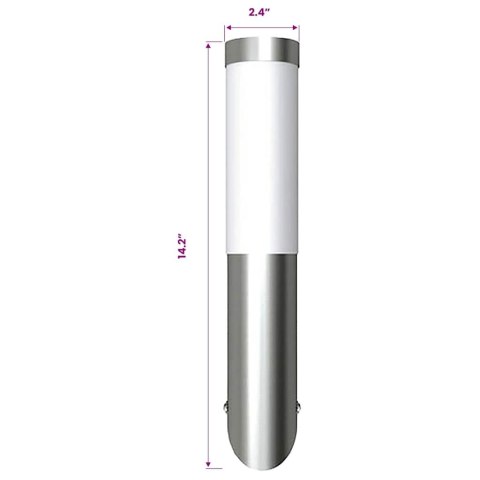 LAMPY ZE STALI NIERDZEWNEJ WODOODPORNE 6X36CM DO OGRODUX2