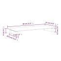 PODSTAWKA POD MONITOR BIAŁA 80X35X8CM SZKŁO I METAL