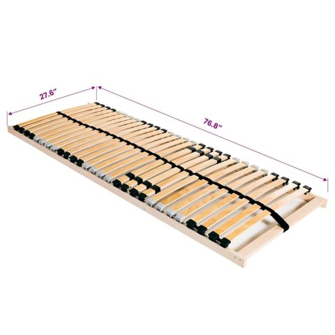 STELAŻ DO ŁÓŻKA 28 LISTEW 7 STREF 70X200CM