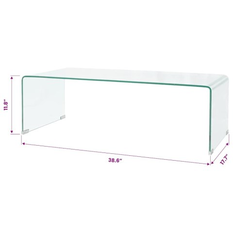 STOLIK KAWOWY SZKŁO HARTOWANE 98X45X30CM