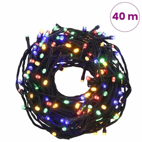 SZNUR Z 400 KOLOROWYMI LAMPKAMI LED 40M 8 EFEKTÓW