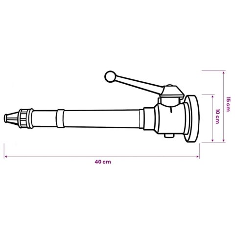 VidaXL Dysza do węża strażackiego ze złączem C