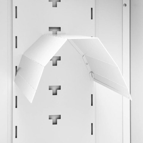 VidaXL Szafka na siodło, biała, 53x53x105 cm, stalowa