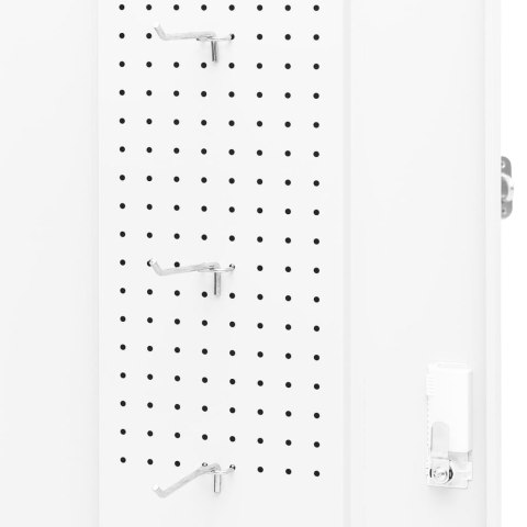 VidaXL Szafka na siodło, biała, 53x53x105 cm, stalowa