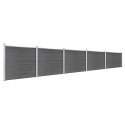 ZESTAW PANELI OGRODZENIOWYCH Z WPC 872X146CM CZARNY