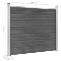 ZESTAW PANELI OGRODZENIOWYCH Z WPC 872X146CM CZARNY