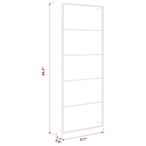 WIESZAK NA RĘCZNIKI BIAŁY 45X10X115CM STALOWY