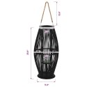 WISZĄCY LAMPION NA ŚWIECE BAMBUSOWY CZARNY 60CM