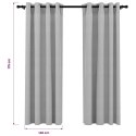 ZASŁONY STYLIZOWANE NA LNIANE 2 SZT. SZARE 140X175CM
