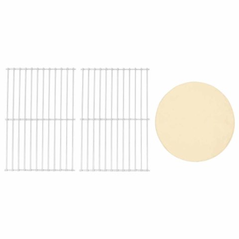 VidaXL Ogrodowy piec do pizzy, grill, wędzarnia, 3-w-1, czarny