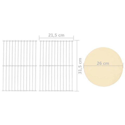 VidaXL Ogrodowy piec do pizzy, grill, wędzarnia, 3-w-1, czarny