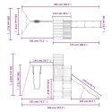 VidaXL Plac zabaw do ogrodu, lite drewno daglezjowe