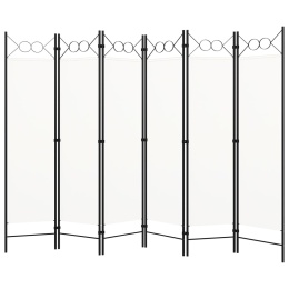 PARAWAN POKOJOWY 6-PANELOWY BIAŁY 240X180CM