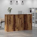 VidaXL Biurko recepcyjne Stare drewno 180x50x103,5 cm Drewno klejone