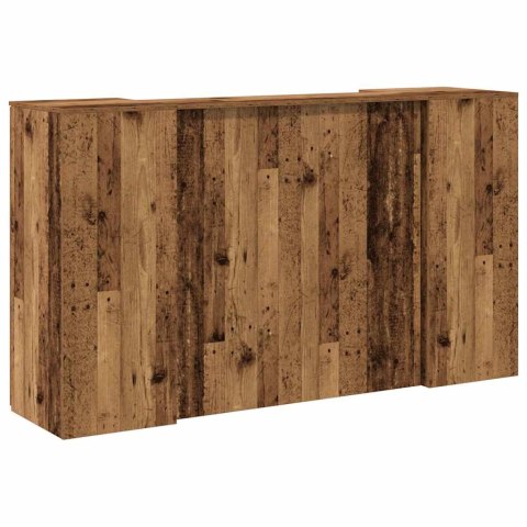 VidaXL Biurko recepcyjne Stare drewno 180x50x103,5 cm Drewno klejone