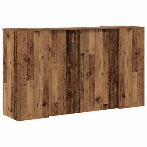 VidaXL Biurko recepcyjne Stare drewno 180x50x103,5 cm Drewno klejone