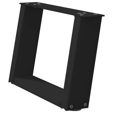 VidaXL Nogi do stolika kawowego w kształcie litery U 2 szt. Czarne 40x(30-31) cm Stal