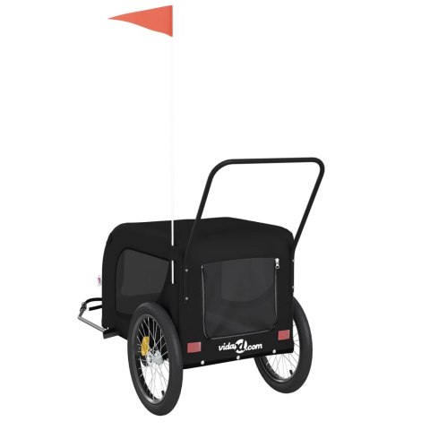 PRZYCZEPKA ROWEROWA DLA PSA 134X68CM WÓZEK DO ROWERU DO 45KG CZARNA