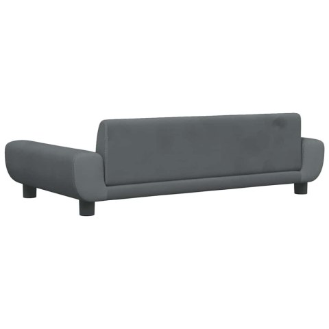 LEGOWISKO DLA PSA CIEMNOSZARE 100X54X33CM AKSAMITNE