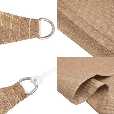 VidaXL Żagiel przeciwsłoneczny, 160 g/m², kolor taupe, 6x6 m, HDPE