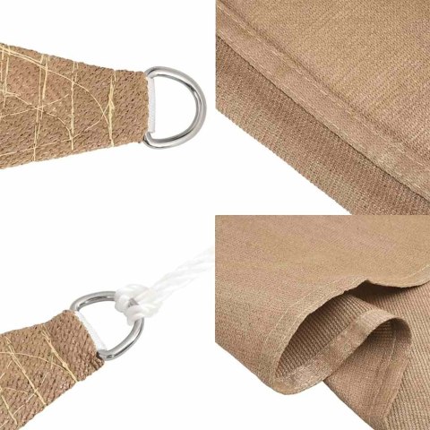 VidaXL Żagiel przeciwsłoneczny, 160 g/m², taupe, 2x2 m, HDPE