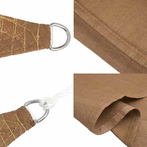 VidaXL Żagiel przeciwsłoneczny, 160 g/m², taupe, 6x8 m, HDPE