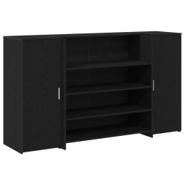 VidaXL Biurko recepcyjne dąb czarny 180x50x103,5 cm Drewno konstrukcyjne