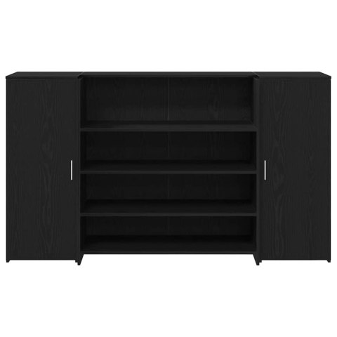 VidaXL Biurko recepcyjne dąb czarny 180x50x103,5 cm Drewno konstrukcyjne