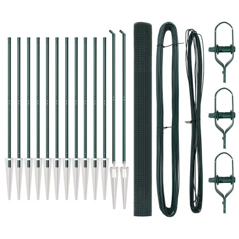 VidaXL Słupek ogrodzeniowy. zielony