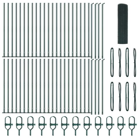 VidaXL Słupek ogrodzeniowy. zielony