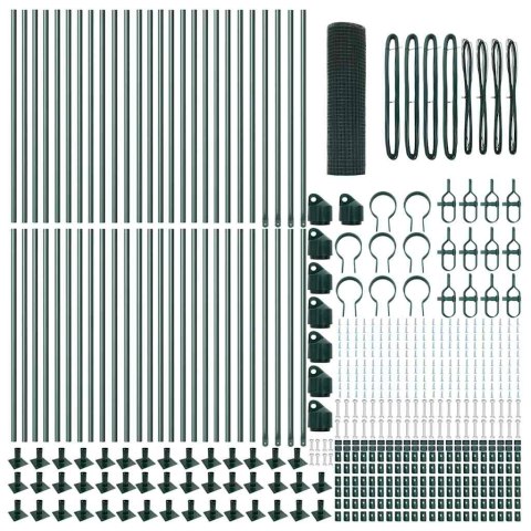 VidaXL Słupek ogrodzeniowy. zielony
