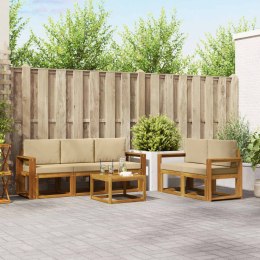 VidaXL Zestaw sof na zewnątrz z poduszką 6 pcs Naturalny i Beżowy