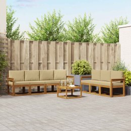 VidaXL Zestaw sof na zewnątrz z poduszką 8 pcs Naturalny i Beżowy