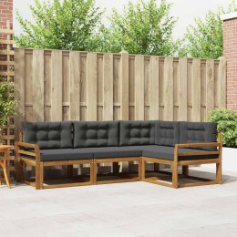 VidaXL Zestaw sof na zewnątrz z poduszką 4 pcs Naturalny i Antracytowy