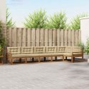 VidaXL Zestaw sof na zewnątrz z poduszką 6 pcs Naturalny i Beżowy