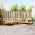 VidaXL Zestaw sof na zewnątrz z poduszką 7 pcs Naturalny i Beżowy