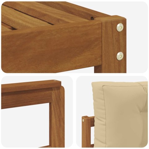 VidaXL Zestaw sof na zewnątrz z poduszką 6 pcs Naturalny i Beżowy