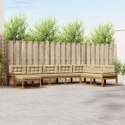 VidaXL Zestaw sof na zewnątrz z poduszką 8 pcs Naturalny i Beżowy