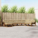 VidaXL Zestaw sof na zewnątrz z poduszką 8 pcs Naturalny i Beżowy