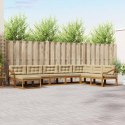 VidaXL Zestaw sof na zewnątrz z poduszką 8 pcs Naturalny i Beżowy